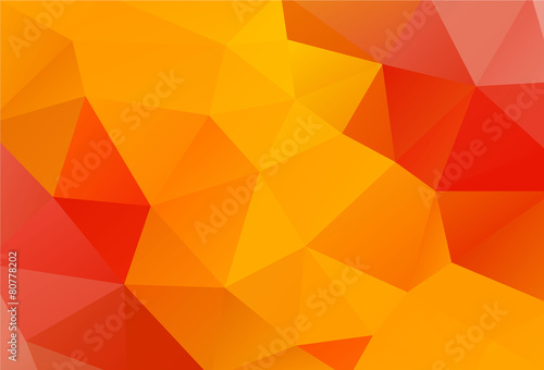 orange and red low poly background vector