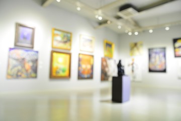 Blur or Defocus abstract image of the lobby of a modern art cent