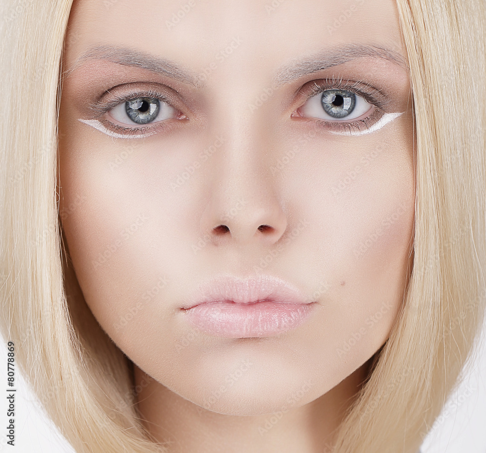 Closeup Portrait of Young Blond Woman Closeup Portrait of Young Blond Woman