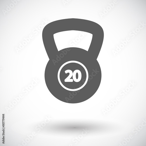 Sport weight single icon.