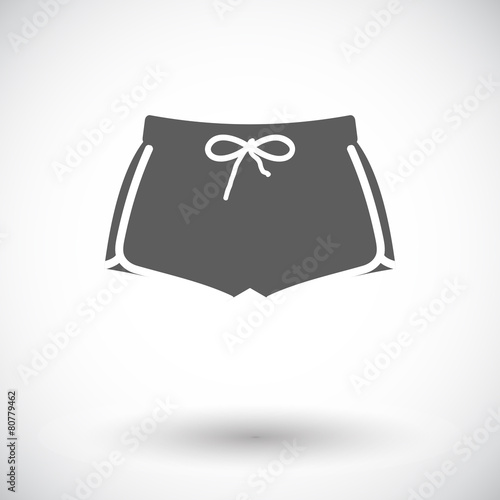 Sports shorts single icon.