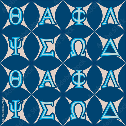 seamless background with letters of the Greek alphabet