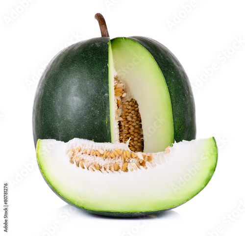 Winter melon isolated on white background photo