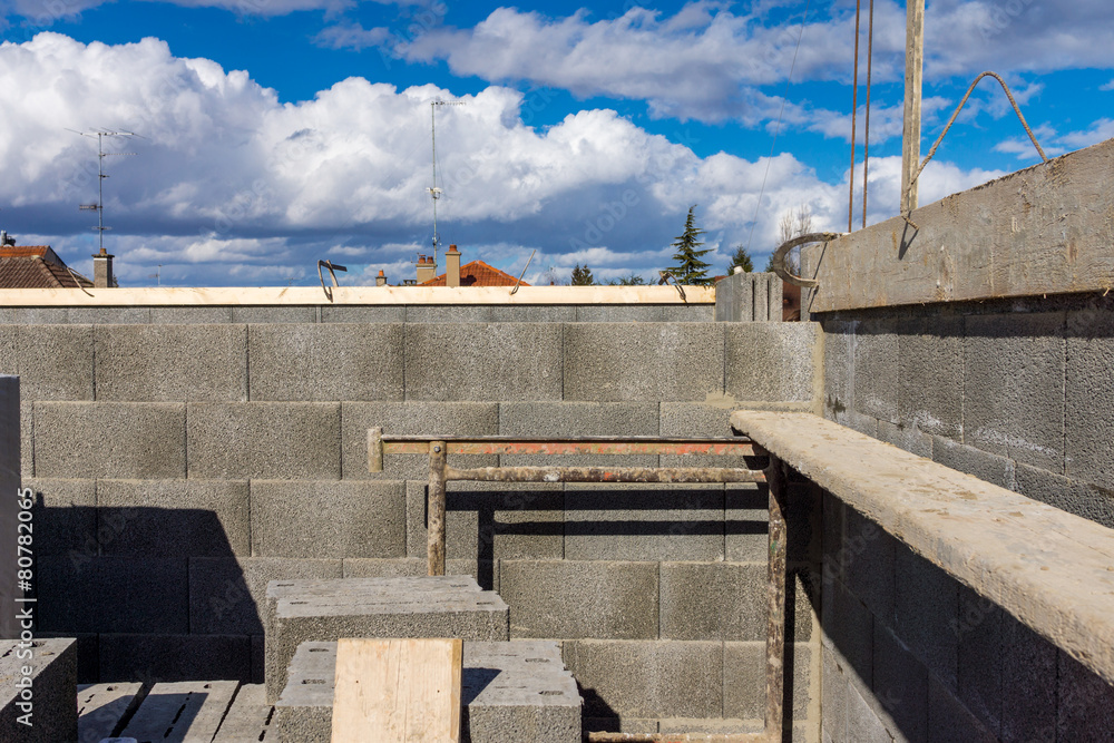 Fototapeta premium maison en construction