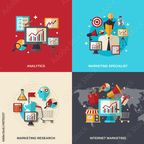 Marketing Flat Icons