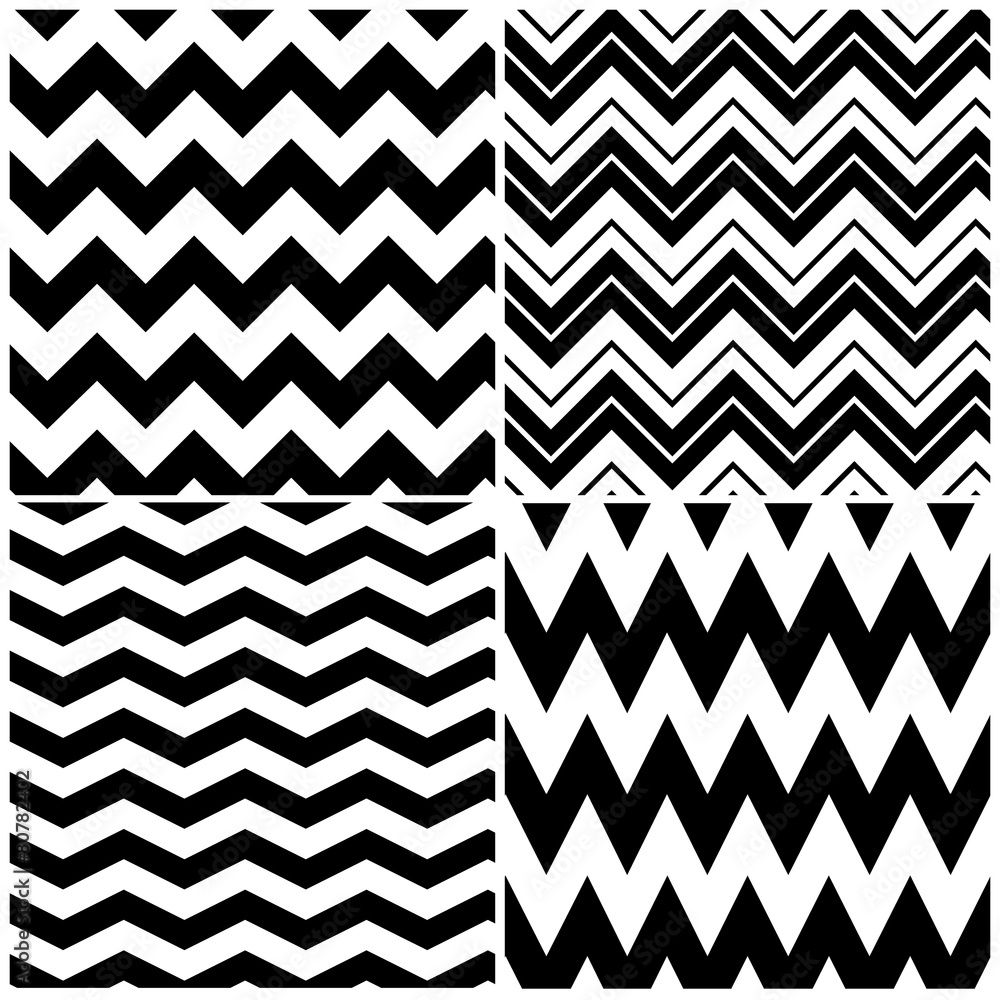 Set of vector chevron patterns Stock Vector Adobe Stock