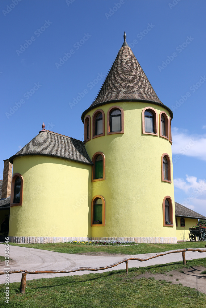 yellow tower old castle Serbia Europe