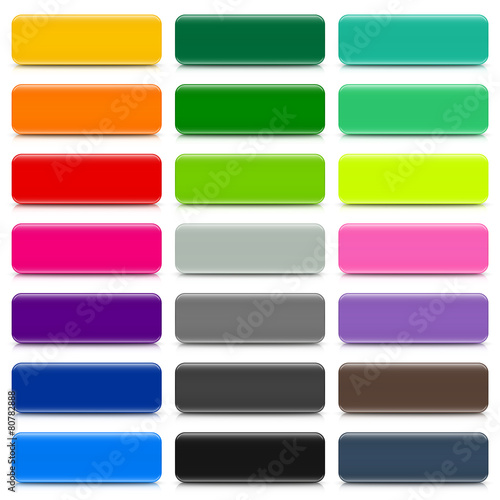 Set of 21 long rectangular buttons