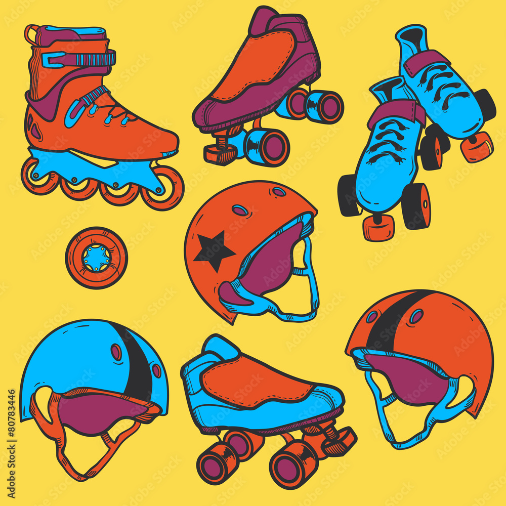 set_of_roller_skates_helmets_wheel set_of_roller_skates_helmets_wheel