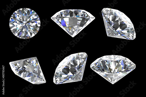 Diamonds set round shape