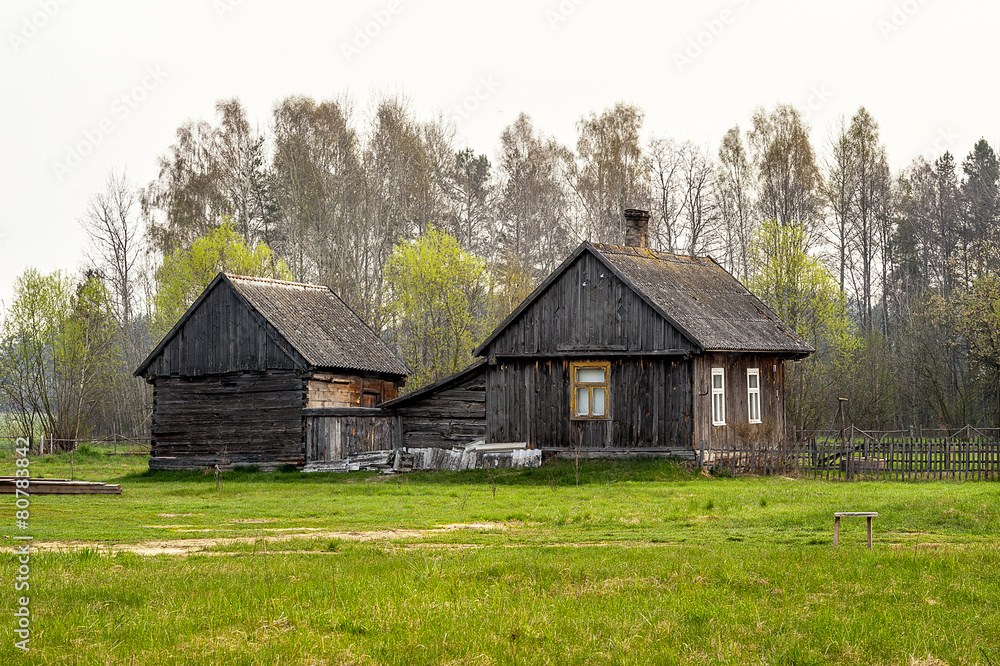 Polska , Podlasie, stara chata, zagroda