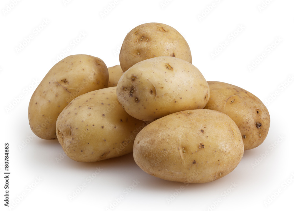 Potatoes isolated on white background with clipping path Potatoes isolated on white background with clipping path