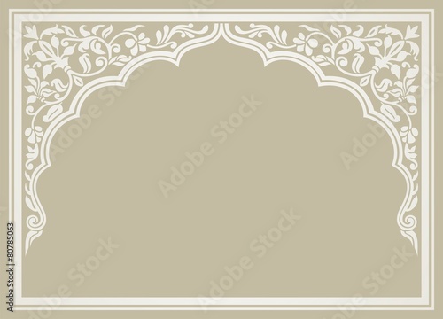 wedding card design, paisley floral pattern , India