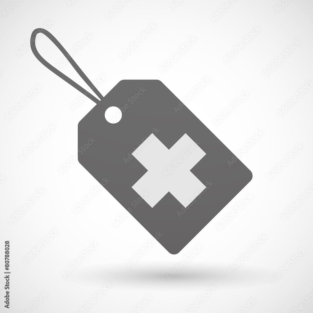 Shopping label icon with an irritating substance sign Shopping label icon with an irritating substance sign