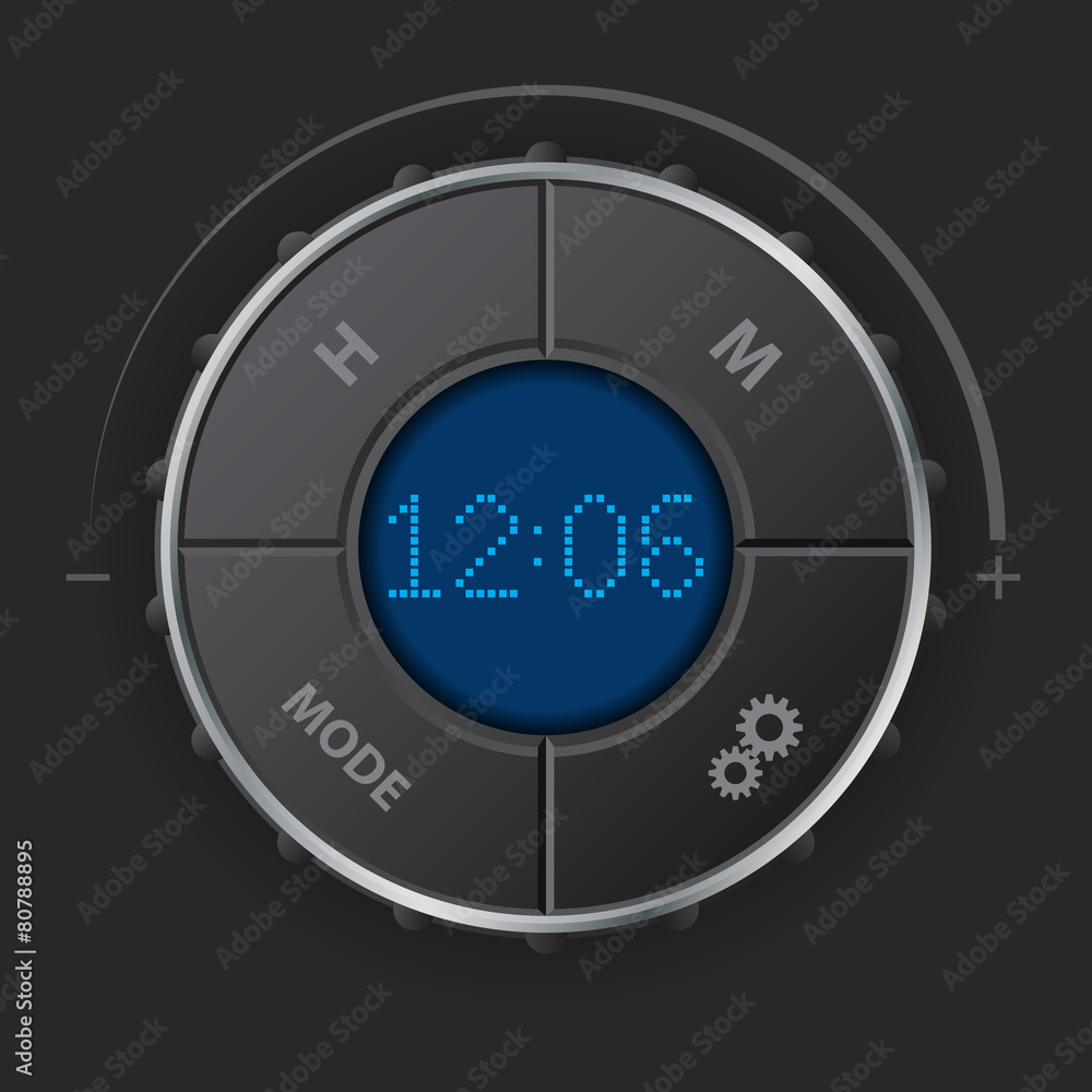 Digital clock with blue lcd Digital clock with blue lcd