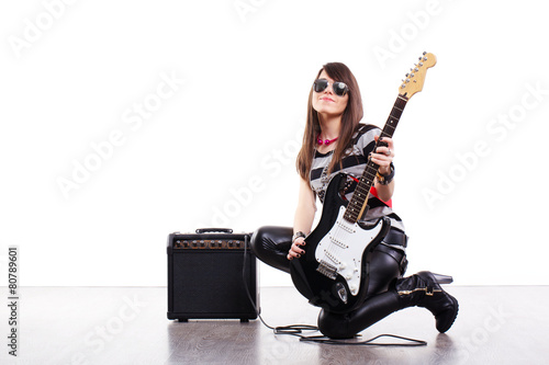 woman guitar player