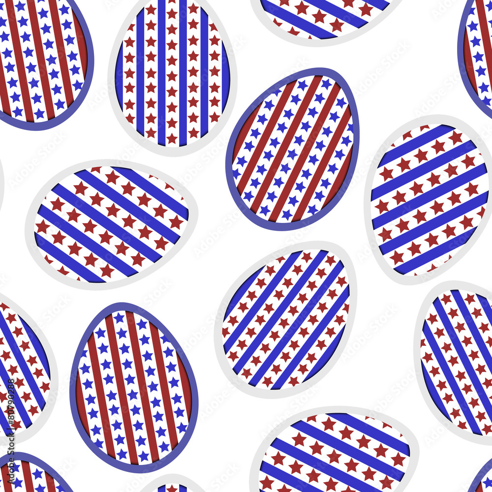 Obraz premium Seamless pattern with Easter eggs