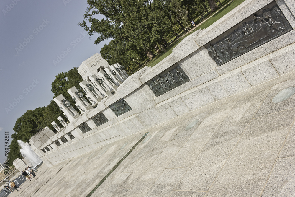 Obraz premium National World War Two memorial, National Mall, Washington DC