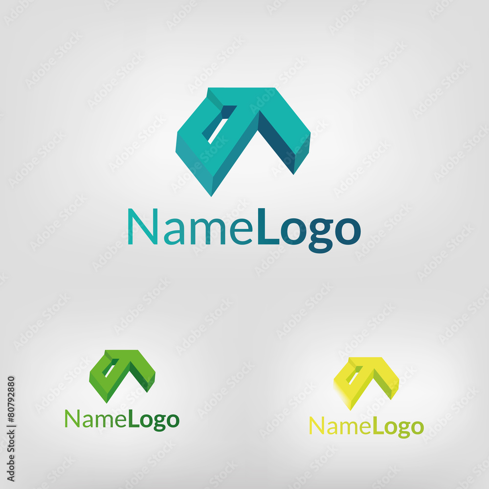 Vector abstract geometric logo for your company. Vector abstract geometric logo for your company.