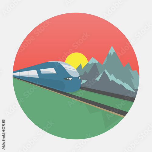 Wallpaper Mural Train. Vector design. EPS10 Torontodigital.ca