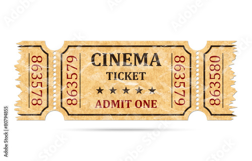 Cinema tickets tape, vector illustration