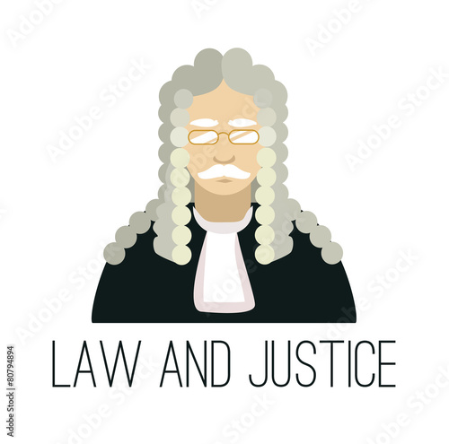 Vector flat judge illustration