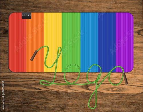 rainbow yoga mat