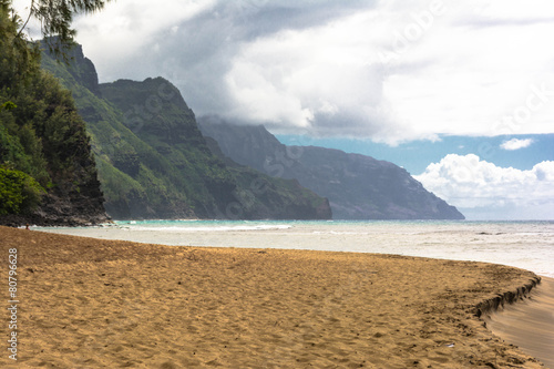 Clouds over the beach, Kauai