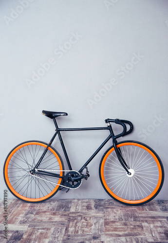Closeup image of a bicycle