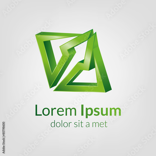 Abstract business logo icon design template with arrow.
