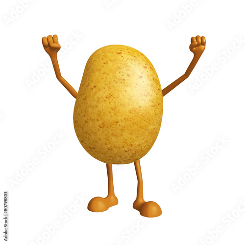 Potato character with standing pose