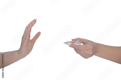 Woman's hand holding Vogel wand