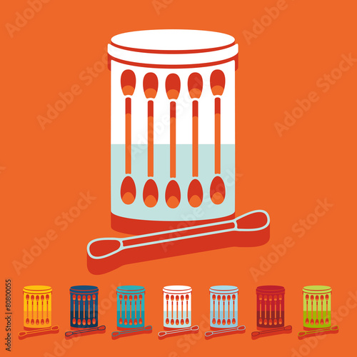 Flat design: cotton swabs