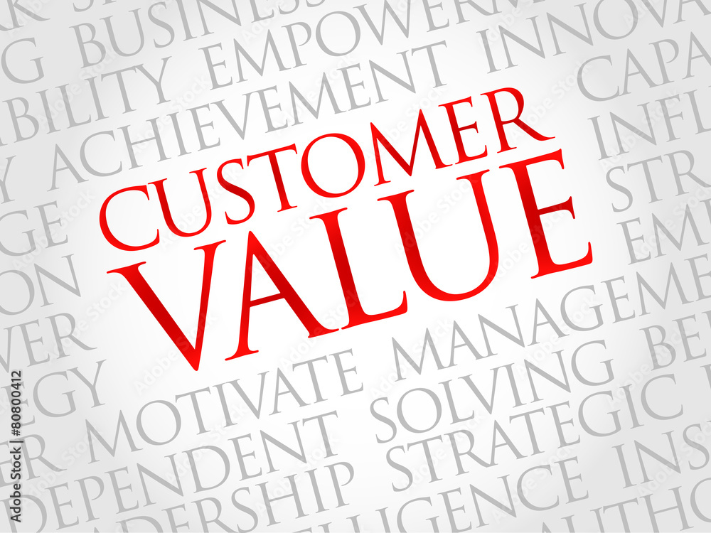 Customer Value word cloud, business concept Customer Value word cloud, business concept