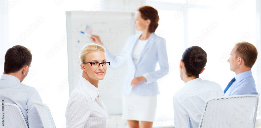 businesswoman on business meeting in office businesswoman on business meeting in office
