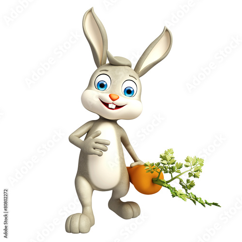 Easter Bunny character with carrot
