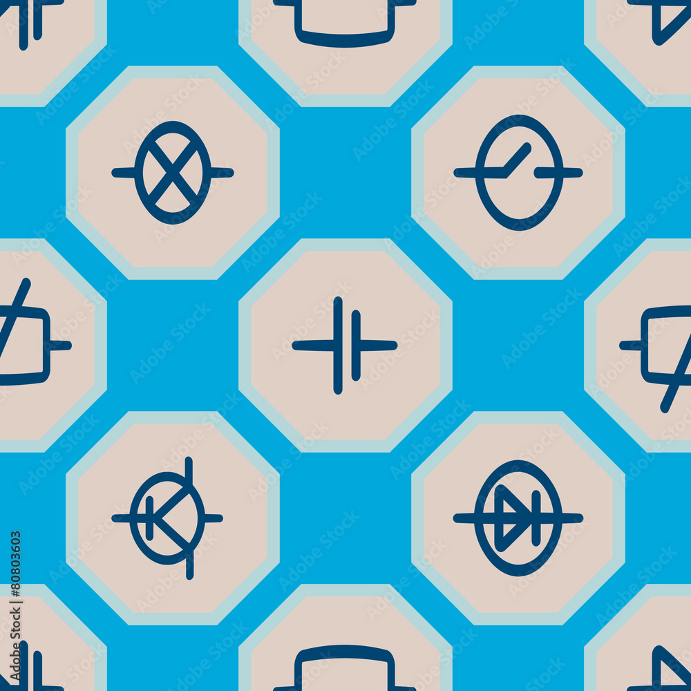 seamless background with elements of electronic board seamless background with elements of electronic board