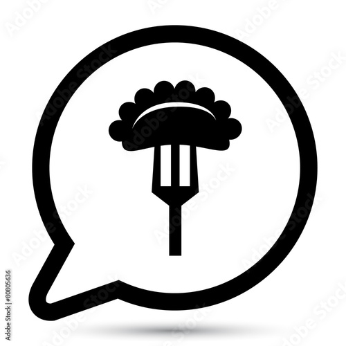 Vector ravioli bubble icon.