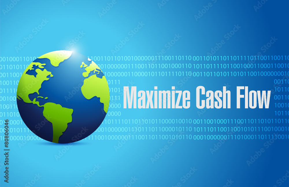 maximize cash flow globe sign illustration design maximize cash flow globe sign illustration design