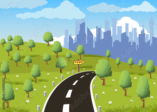 Road to a city