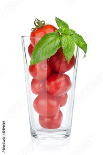 Cherry tomatoes and basil