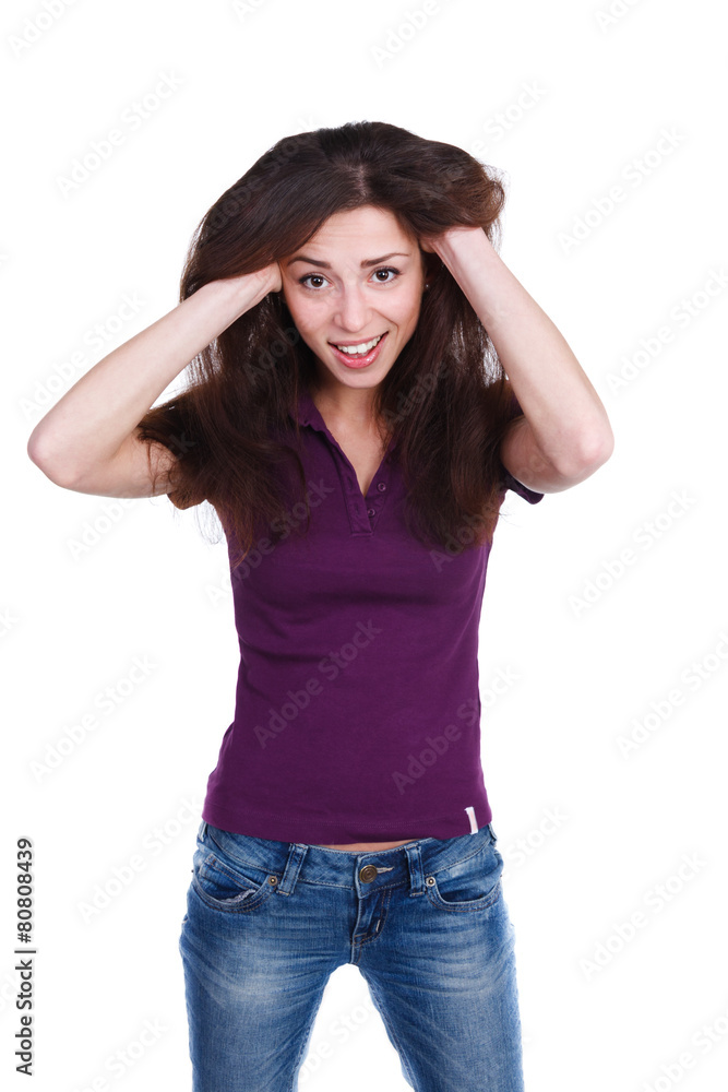 beautiful girl smiles isolated beautiful girl smiles isolated