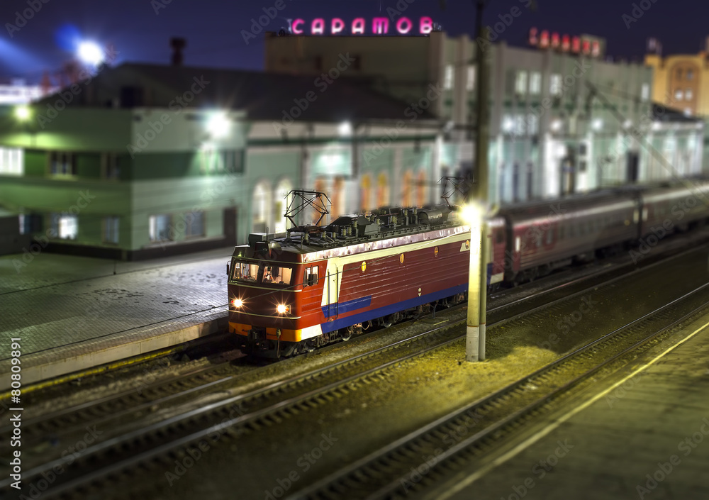 Obraz premium Passenger train at the station