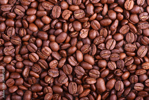 Texture of aroma fresh coffee beans