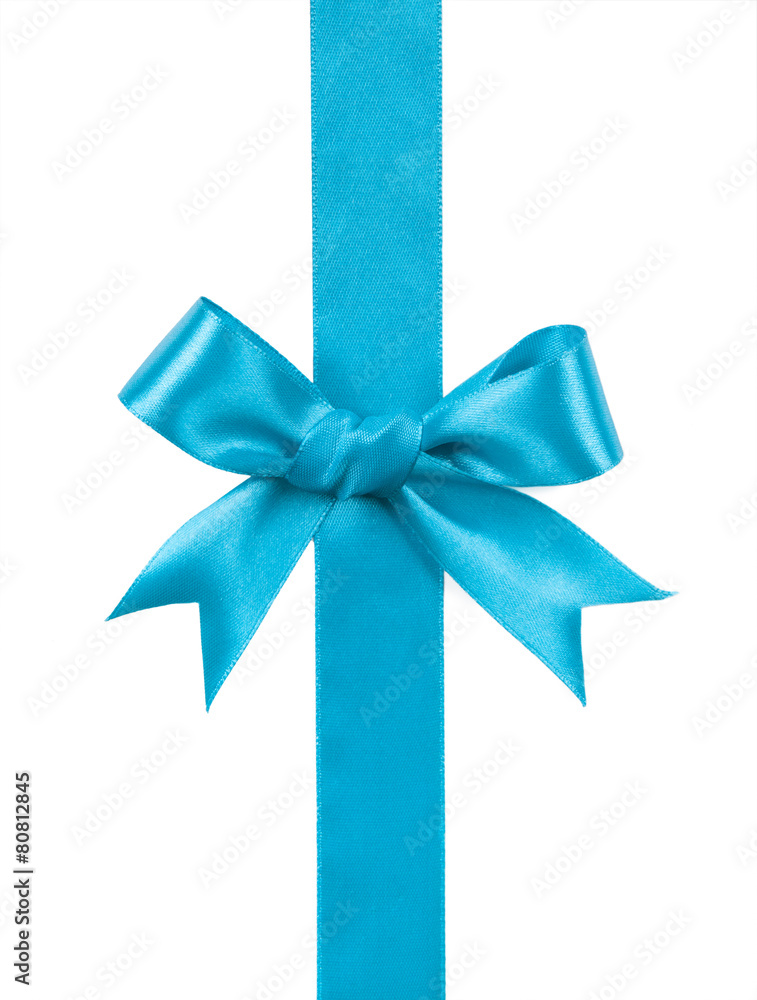 turquoise bow isolated on white background turquoise bow isolated on white background