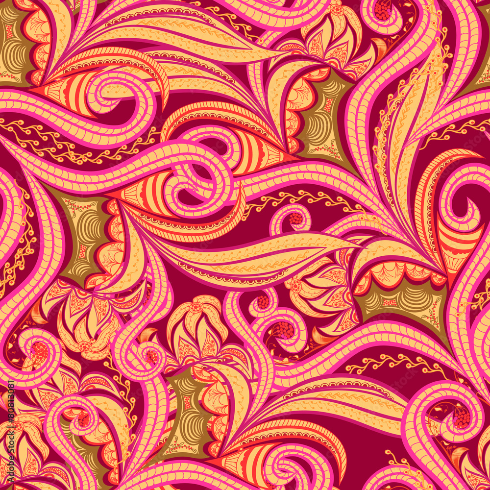 Seamless ornament ethnic background. Vector pattern.