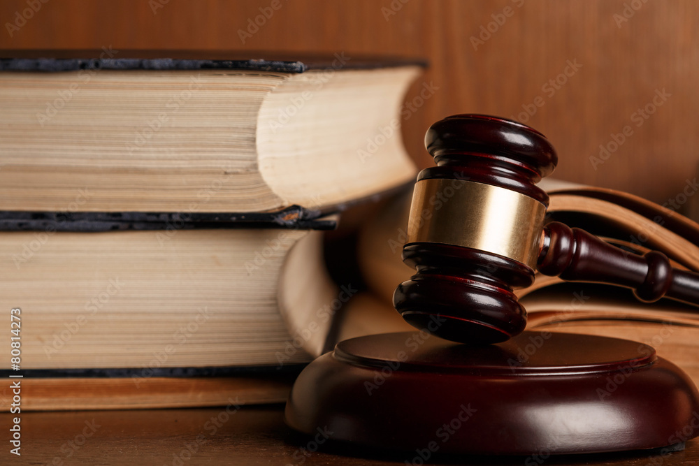 Gavel and books Gavel and books