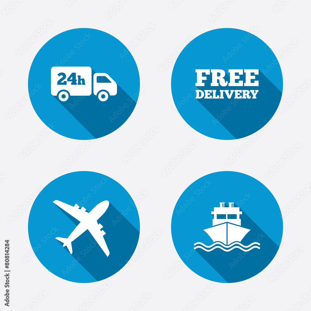 Cargo truck, shipping. Free delivery service Cargo truck, shipping. Free delivery service