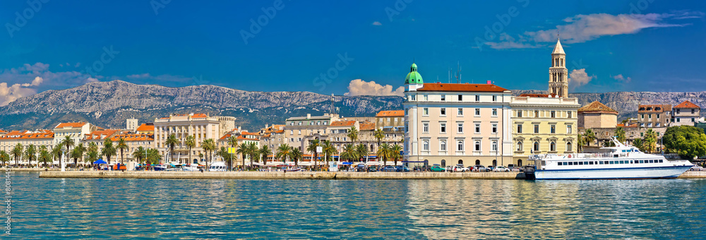 Split waterfront Riva panoramic view