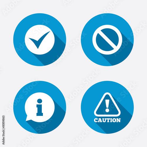 Wallpaper Mural Information icons. Stop prohibition symbol. Torontodigital.ca